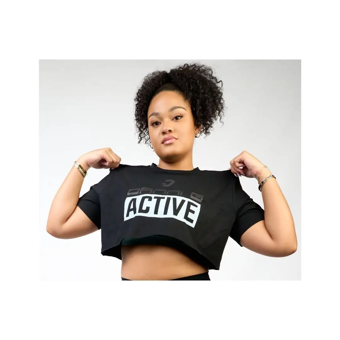 Cropped Active Black